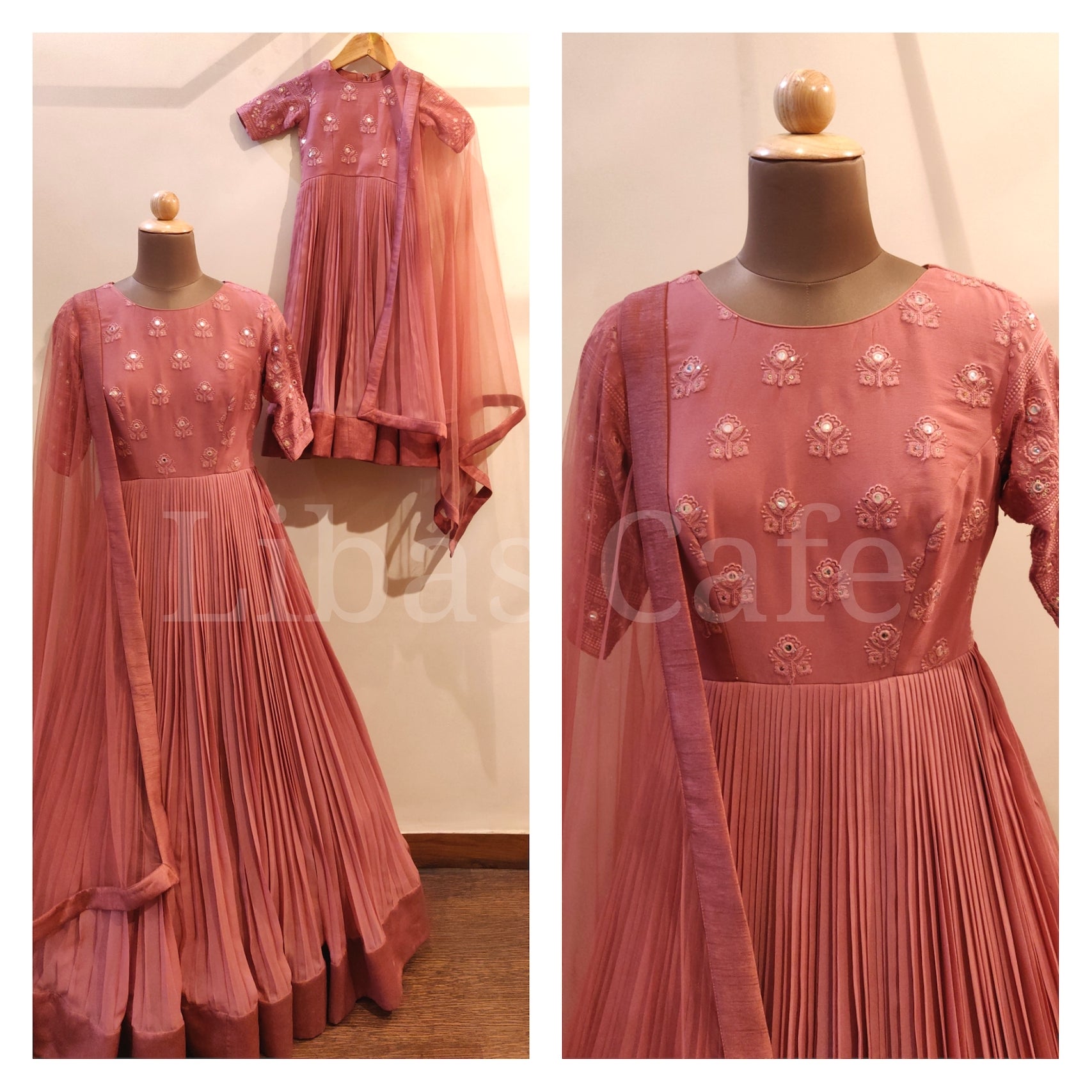 Lakhnavi Georgette Pleated Anarkali Suit